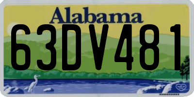 AL license plate 63DV481