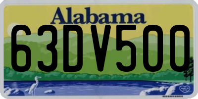 AL license plate 63DV500