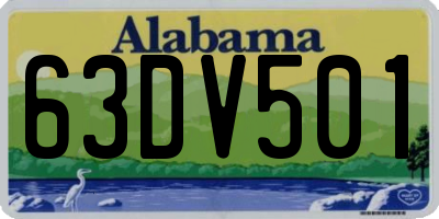 AL license plate 63DV501