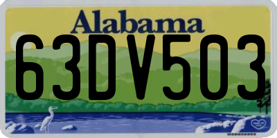 AL license plate 63DV503