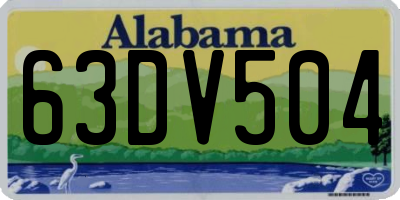 AL license plate 63DV504