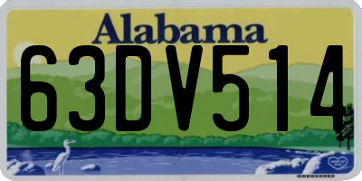 AL license plate 63DV514