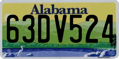 AL license plate 63DV524