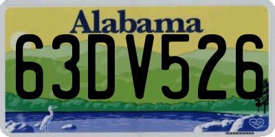 AL license plate 63DV526