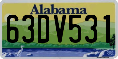 AL license plate 63DV531