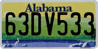 AL license plate 63DV533