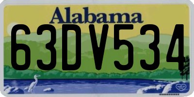 AL license plate 63DV534