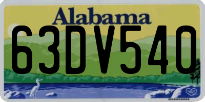 AL license plate 63DV540