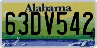 AL license plate 63DV542