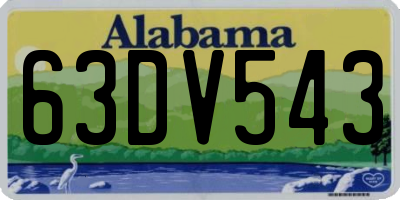 AL license plate 63DV543