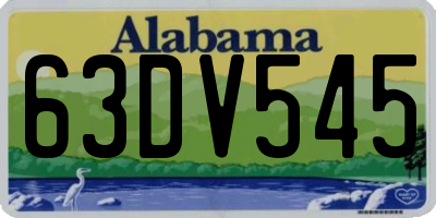 AL license plate 63DV545