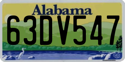 AL license plate 63DV547