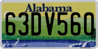 AL license plate 63DV560