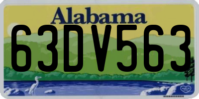 AL license plate 63DV563