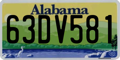AL license plate 63DV581
