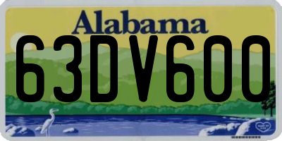 AL license plate 63DV600