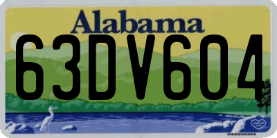 AL license plate 63DV604