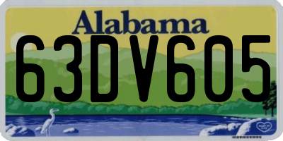 AL license plate 63DV605