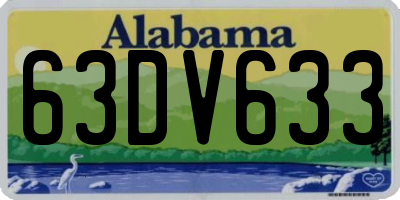AL license plate 63DV633