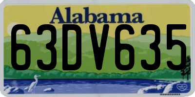 AL license plate 63DV635