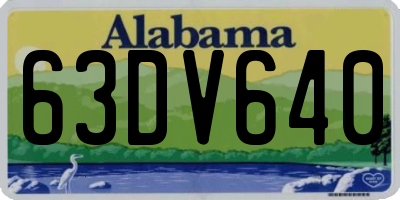 AL license plate 63DV640