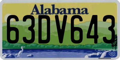 AL license plate 63DV643