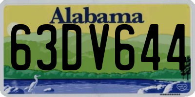 AL license plate 63DV644