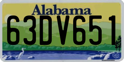 AL license plate 63DV651