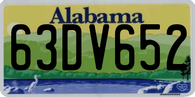 AL license plate 63DV652