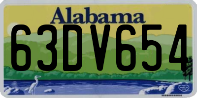 AL license plate 63DV654