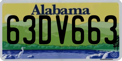 AL license plate 63DV663
