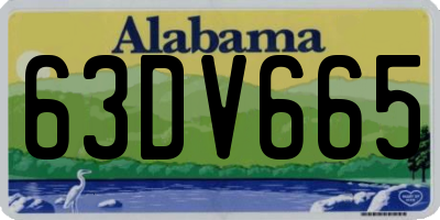 AL license plate 63DV665