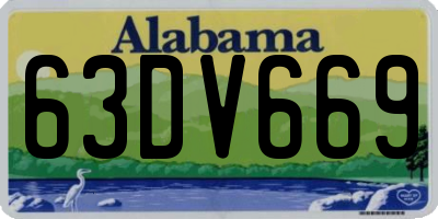 AL license plate 63DV669