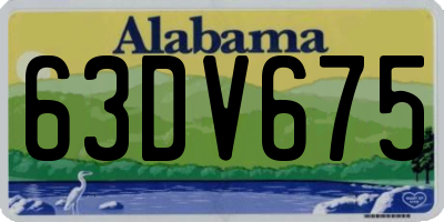 AL license plate 63DV675