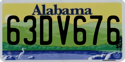 AL license plate 63DV676