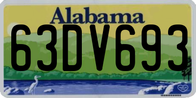 AL license plate 63DV693
