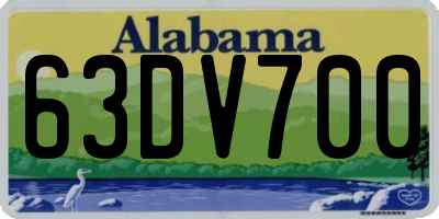 AL license plate 63DV700