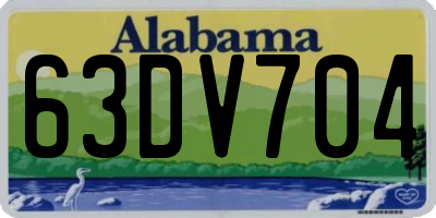 AL license plate 63DV704