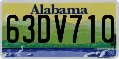 AL license plate 63DV710