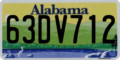 AL license plate 63DV712