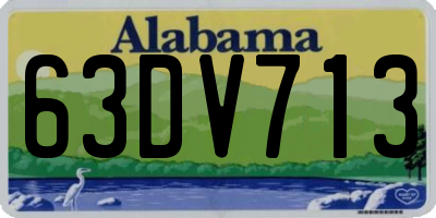 AL license plate 63DV713