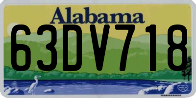AL license plate 63DV718