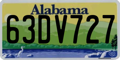 AL license plate 63DV727