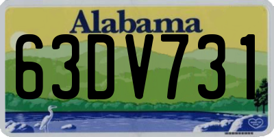 AL license plate 63DV731