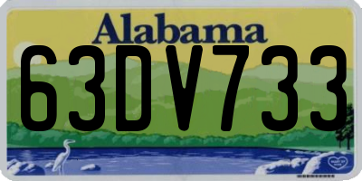 AL license plate 63DV733