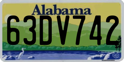AL license plate 63DV742