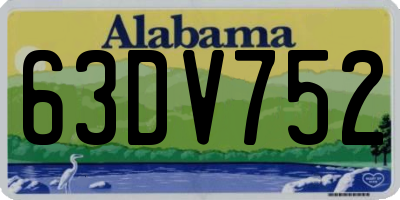 AL license plate 63DV752