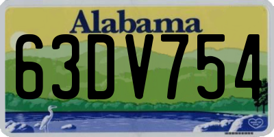 AL license plate 63DV754