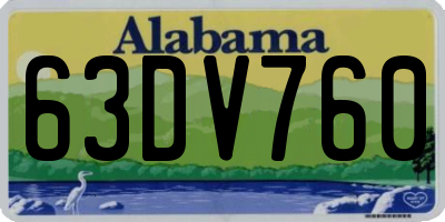 AL license plate 63DV760