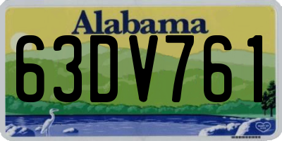 AL license plate 63DV761